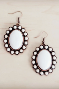 Blossom White Turquoise Earrings