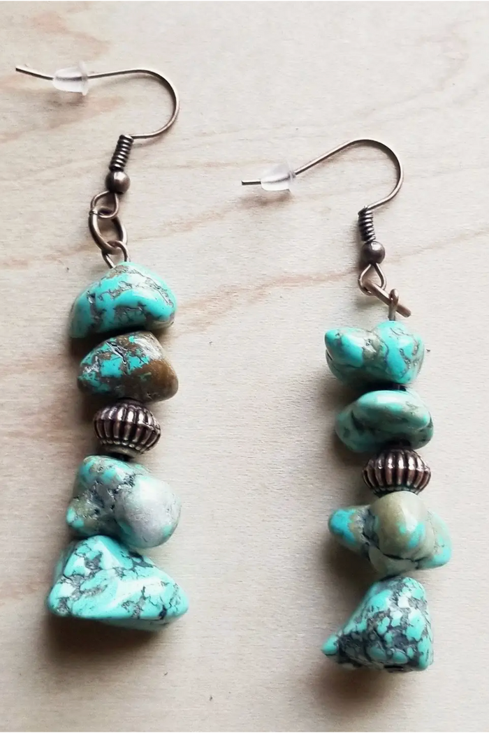 Stacked Turquoise Earrings