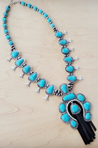 Turquoise Squash Blossom Necklace