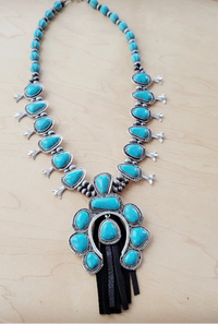 Turquoise Squash Blossom Necklace
