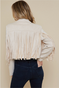 Cassidy Faux Suede Fringe Jacket