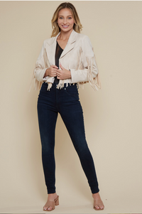 Cassidy Faux Suede Fringe Jacket