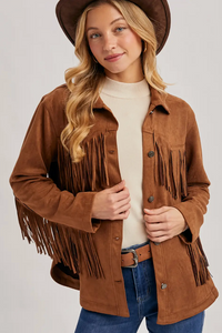 Nash Faux Suede Fringe Jacket