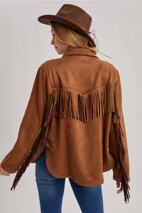 Nash Faux Suede Fringe Jacket