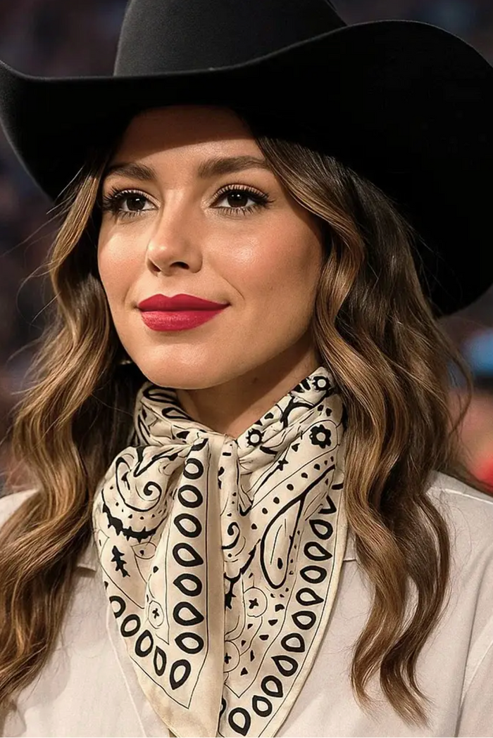 Paisley Wild Rag | Cream & Black