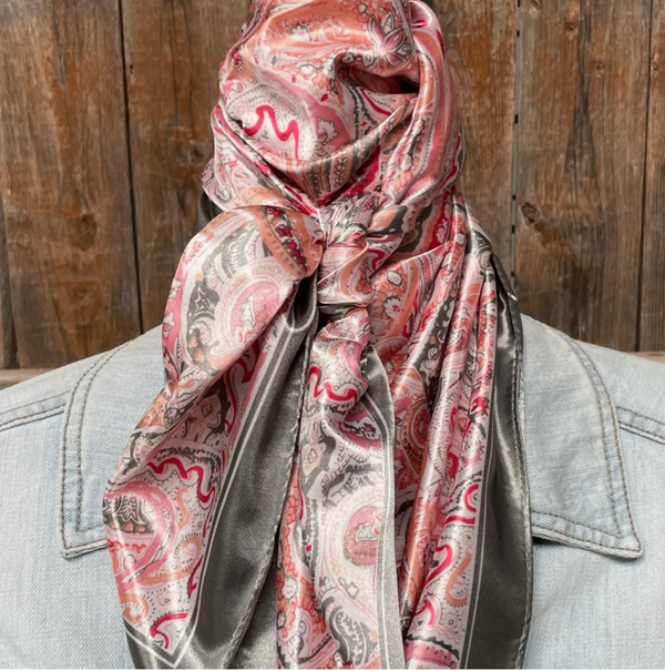 Paisley Wild Rag | Pink & Grey