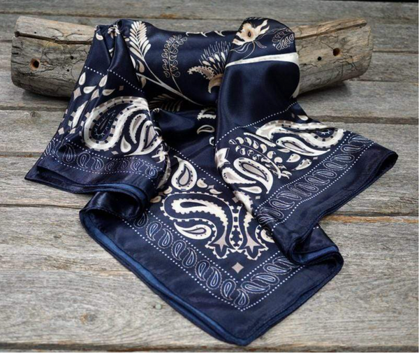 Paisley Wild Rag | Blue & Cream