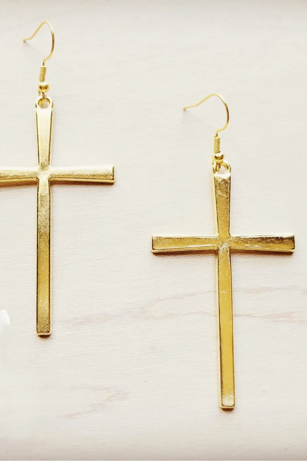 Divine Gold Cross Earrings