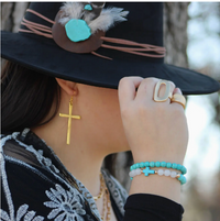 Divine Gold Cross Earrings