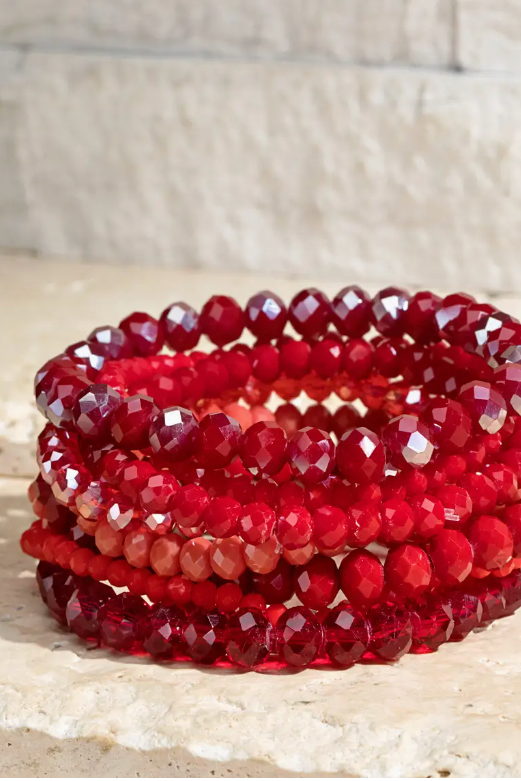 Glorious Bracelet Stack - Red