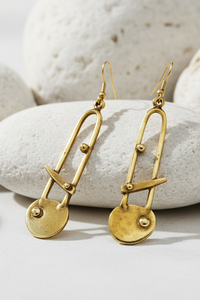 Juliet Gold Pewter Earrings
