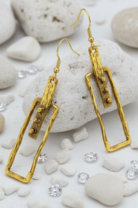 Whimsey Gold Pewter Earrings