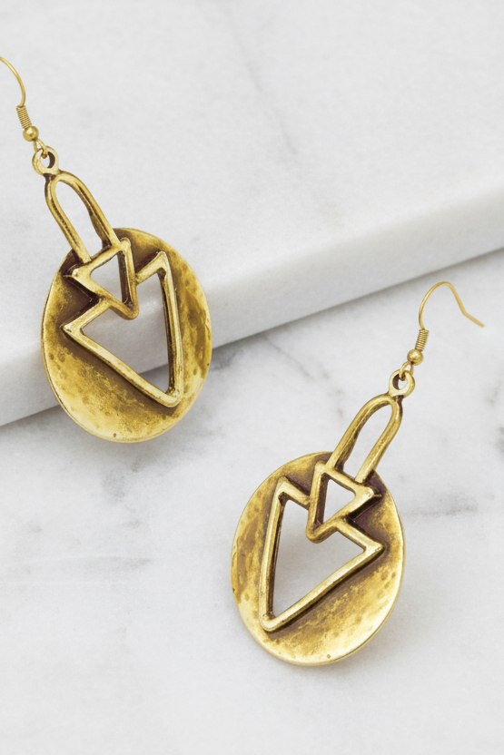 Bellamy Gold Pewter Earrings