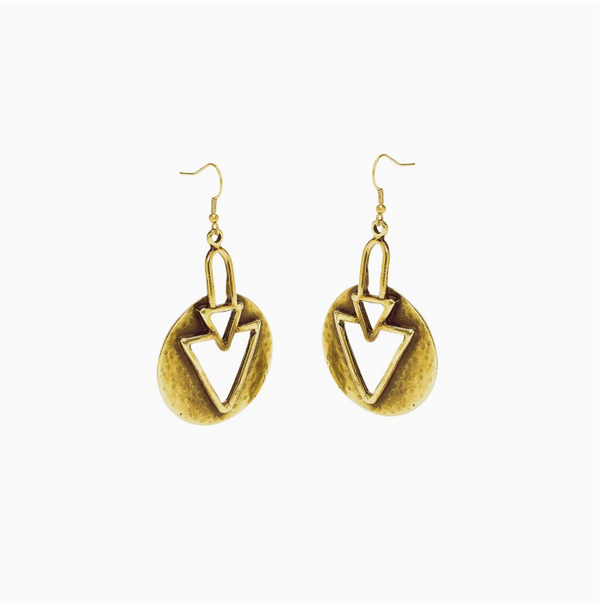 Bellamy Gold Pewter Earrings