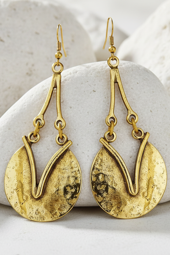 Giovanna Gold Pewter Earrings