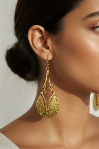 Giovanna Gold Pewter Earrings