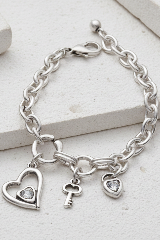 She's A Charmer Pewter Bracelet
