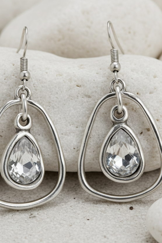 Fade Away Pewter Earrings
