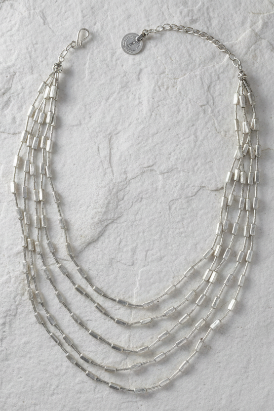 Multi Chain Pewter Necklace