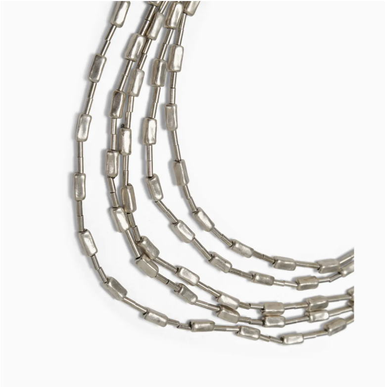 Multi Chain Pewter Necklace