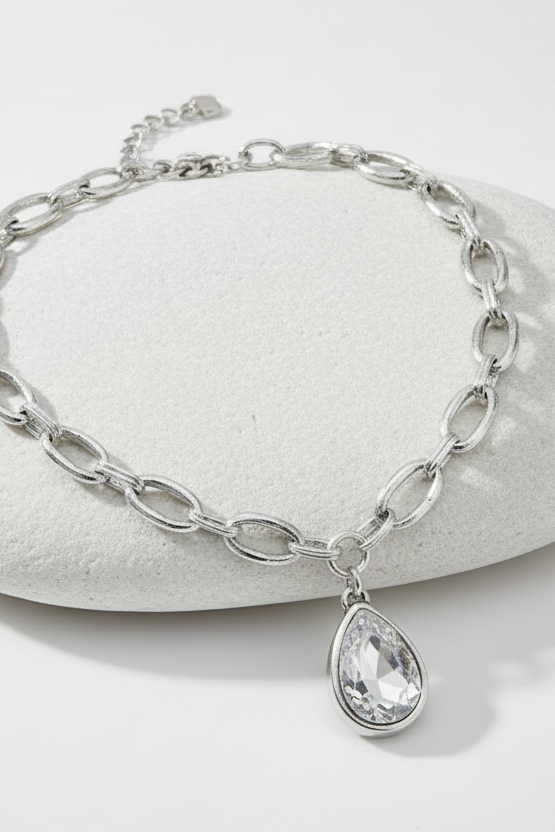 Pewter Queen Bee Necklace