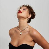 Pewter Queen Bee Necklace