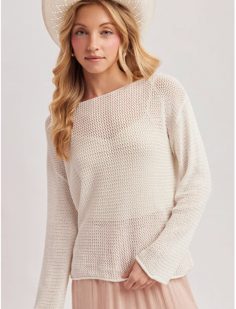 Noelle Open-Knit Top