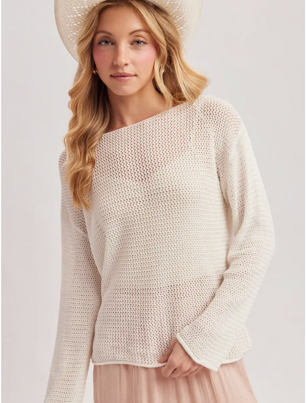 Noelle Open-Knit Top
