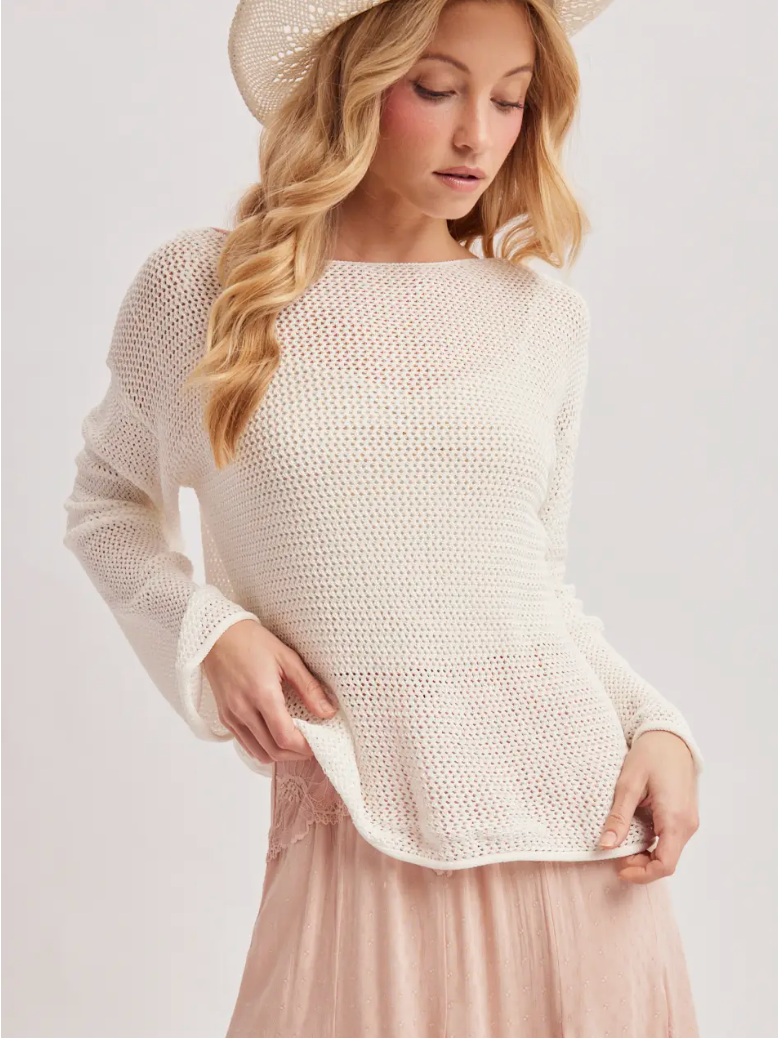 Noelle Open-Knit Top