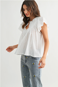 Odessa Flutter Sleeve Top