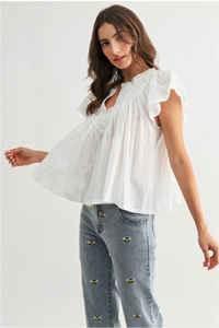 Odessa Flutter Sleeve Top