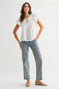 Odessa Flutter Sleeve Top