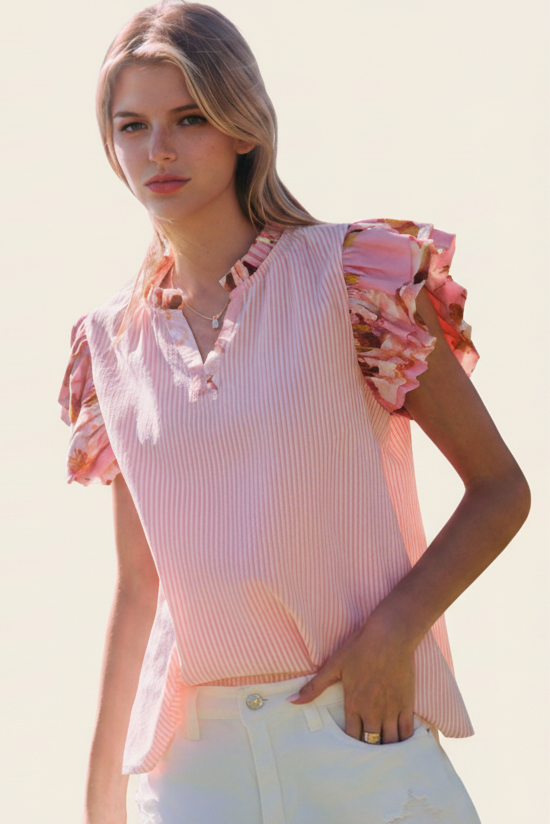 Happy Hour Pinstripe Top