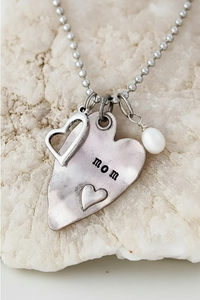 Mom Hand Stamped Necklace