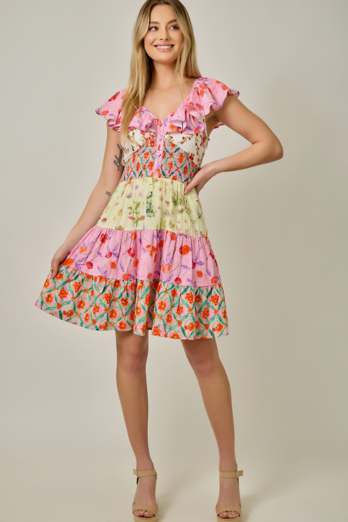 Sammy Mixed Print Dress