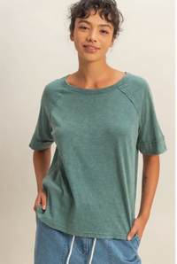Everyday Raglan Tee - Teal