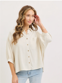 Becca Linen Button Down Top