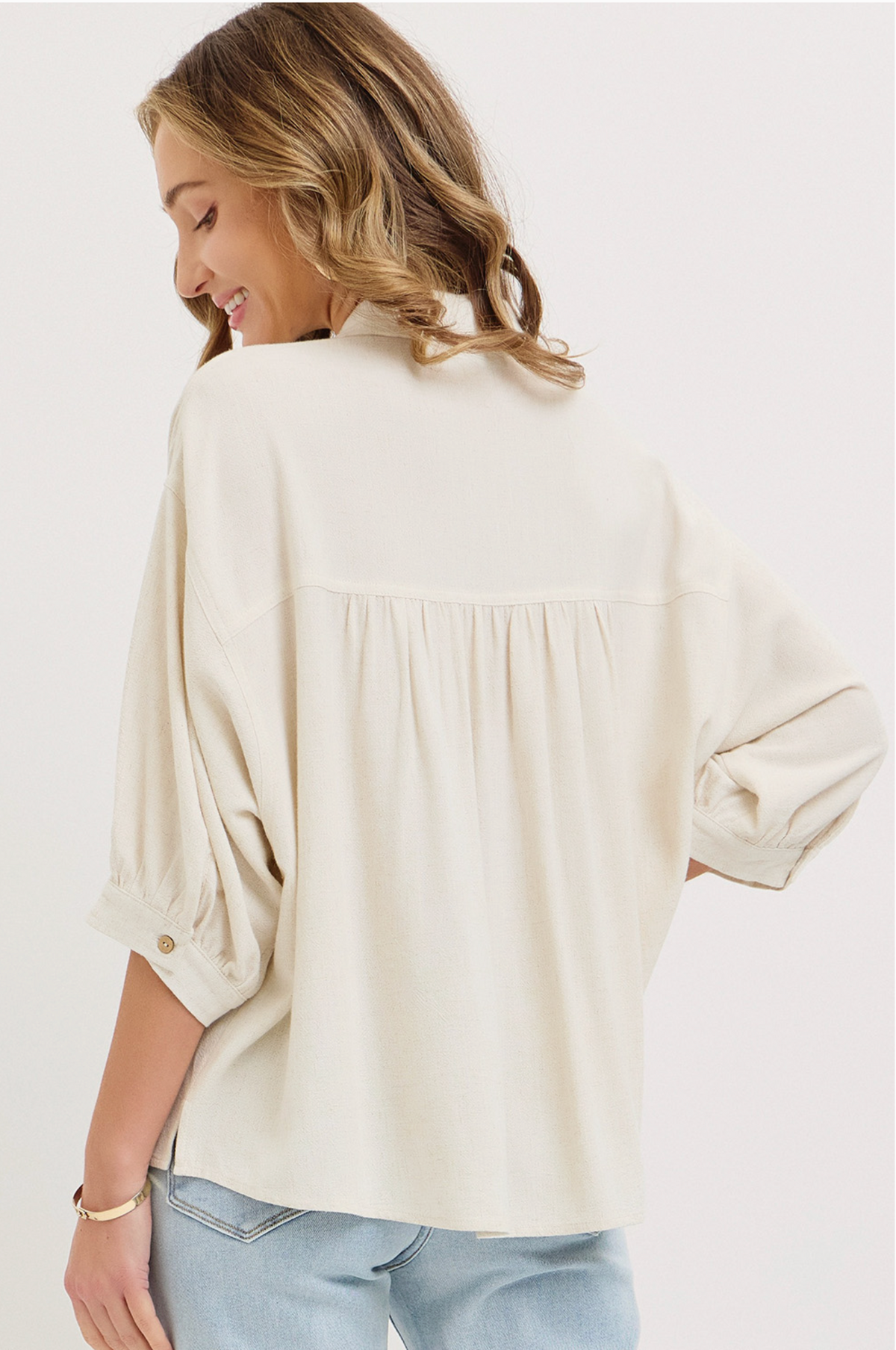 Becca Linen Button Down Top