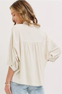 Becca Linen Button Down Top