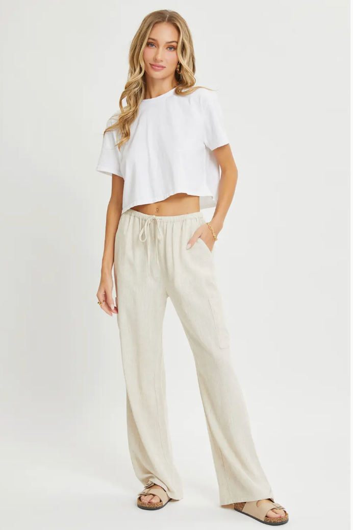 Effortless Linen Blend  Pant