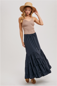Ruffled Maxi Skirt