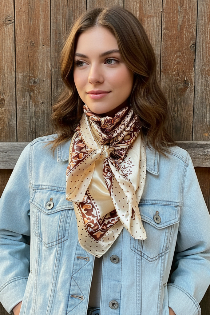Paisley Wild Rag | Tan/Brown