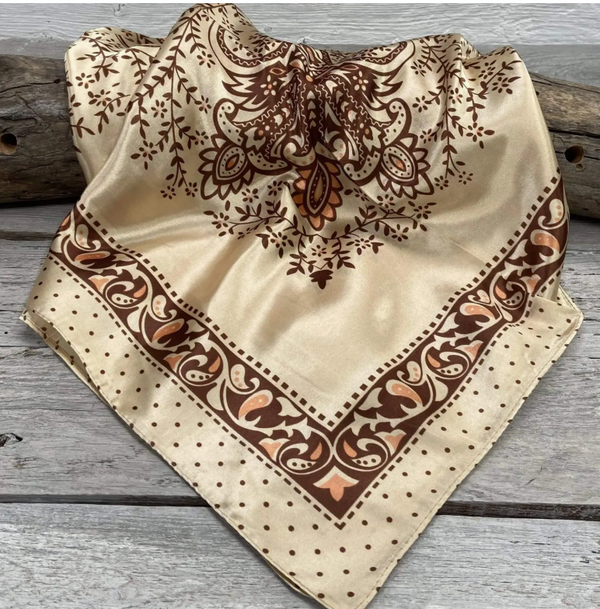 Paisley Wild Rag | Tan/Brown