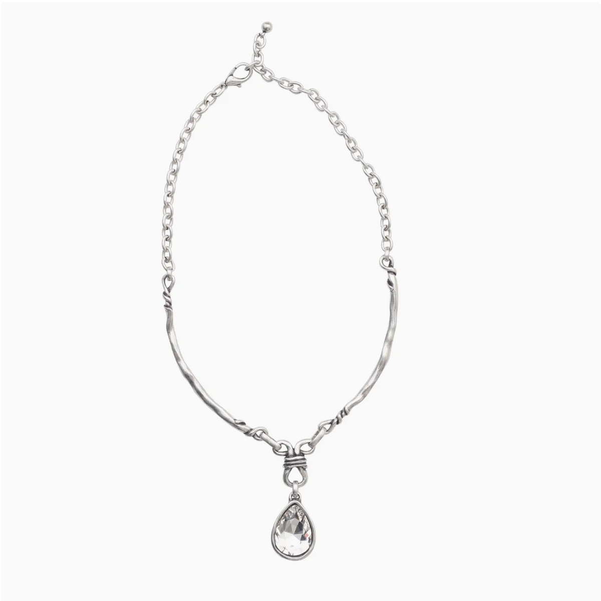Cecily Drop Pewter Necklace | Arrival 5/1