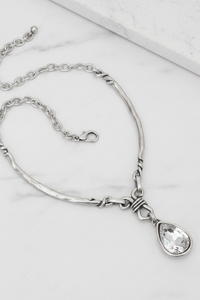 Cecily Drop Pewter Necklace | Arrival 5/1