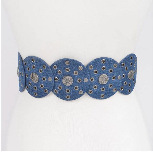 Denim Concho Belt