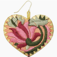 Vintage Garden Embroidered Earrings