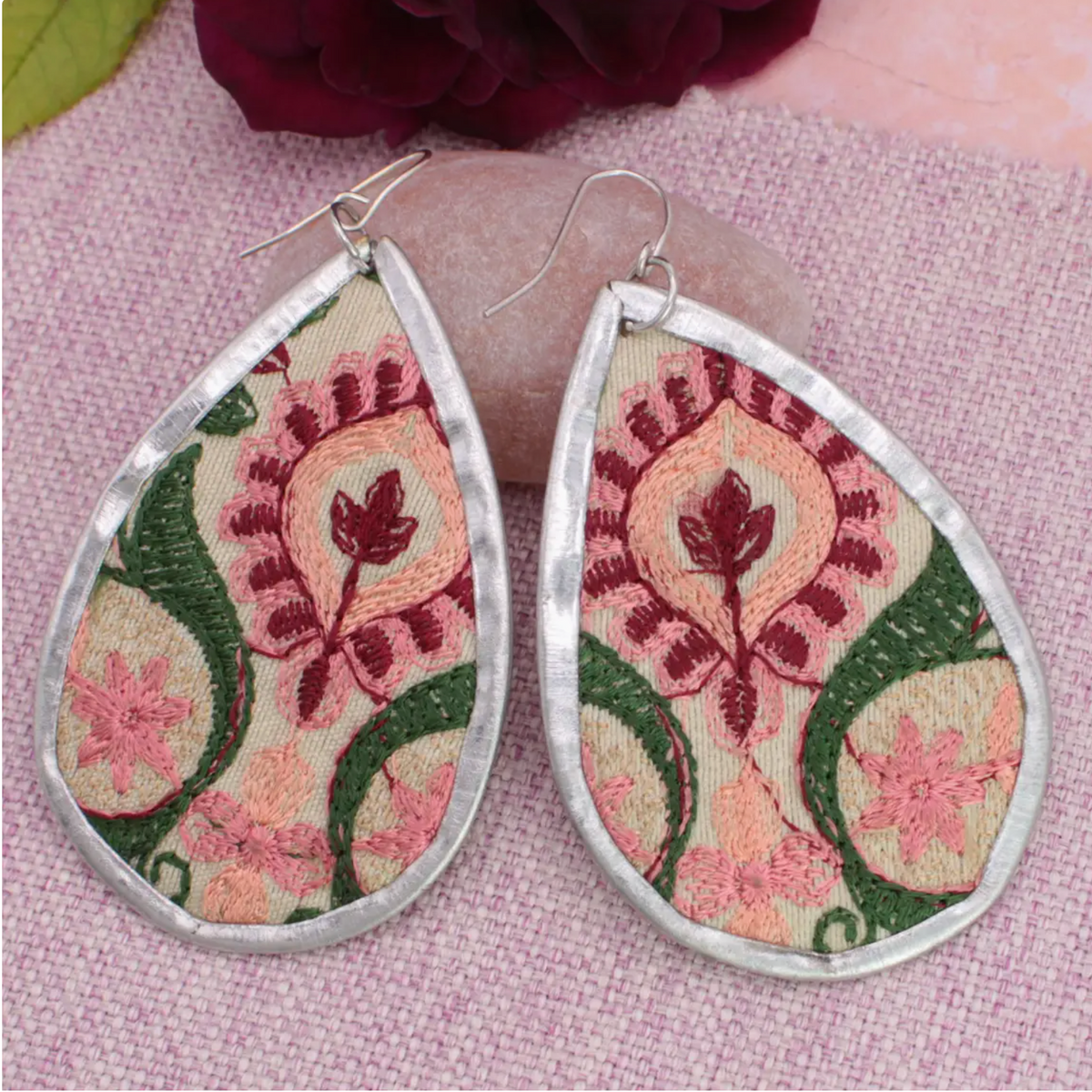 Isabella Embroidered Earrings
