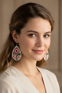 Isabella Embroidered Earrings