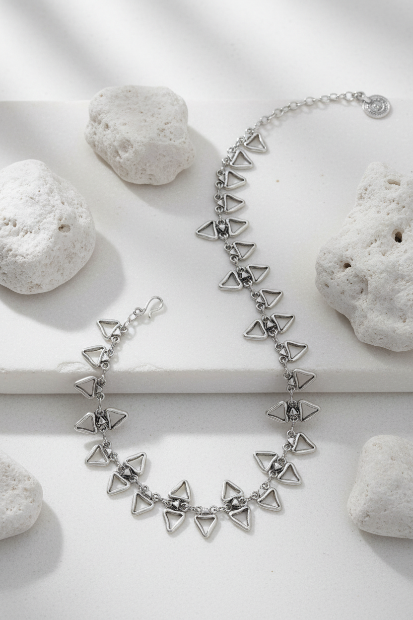 Waterfall Pewter Necklace